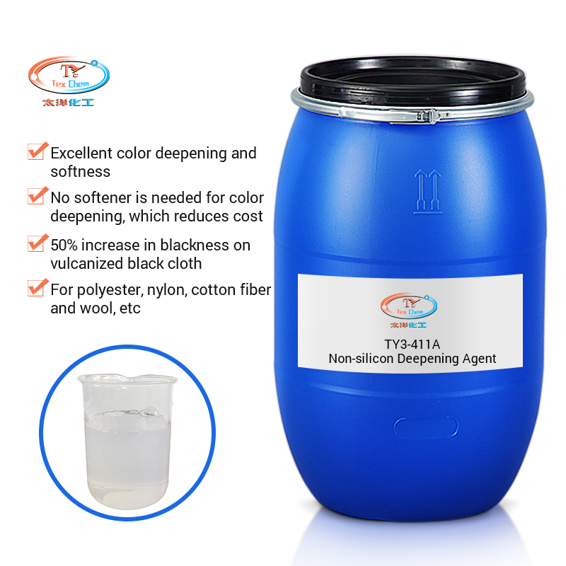 TY3-411A Non-Silicone Colour Deepener for Polyester & Black Fabrics
