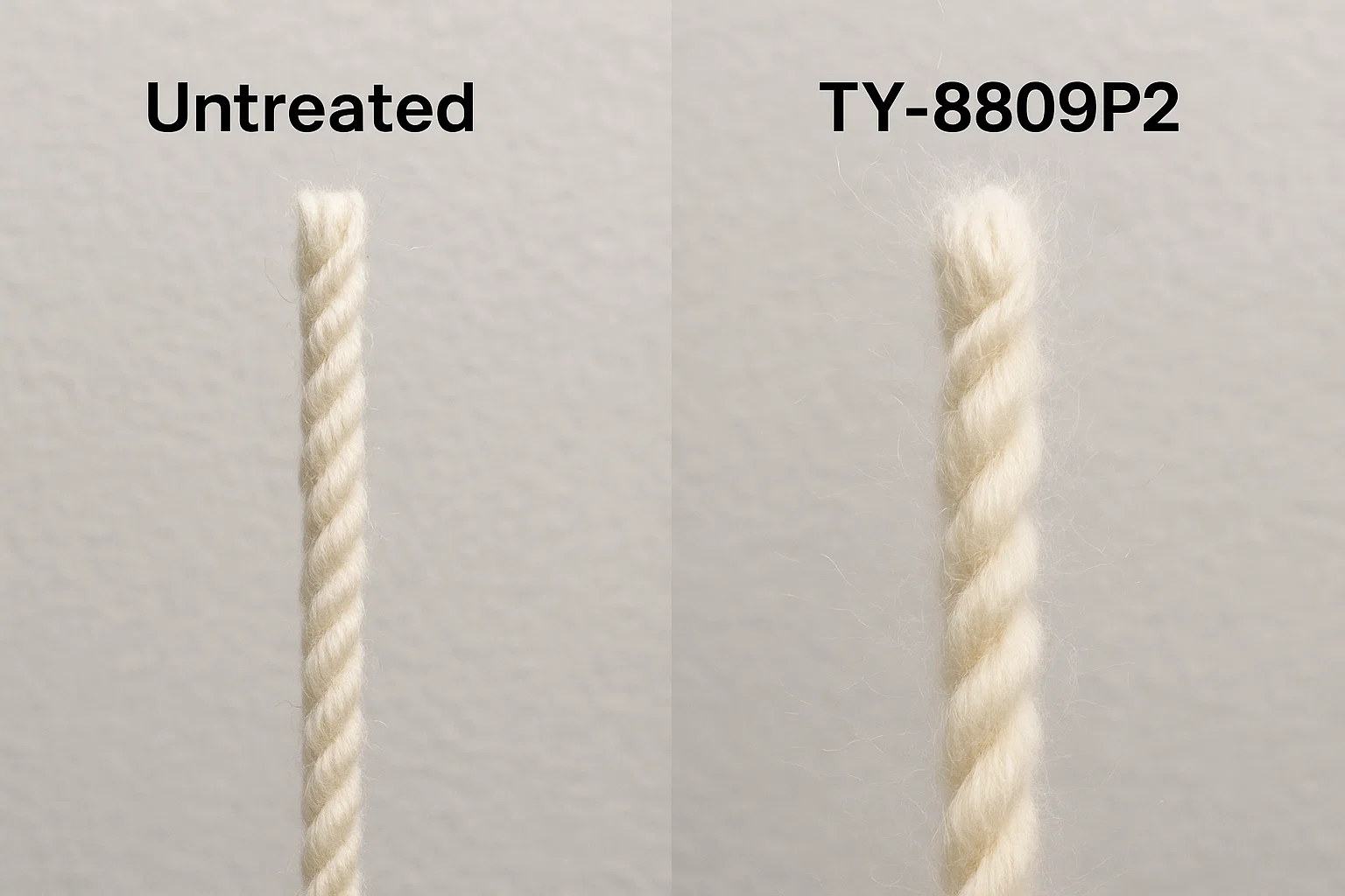 core-spun-yarn-finishing-before-after core-spun-yarn-finishing-before-after
